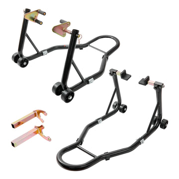 Motorcycle Front & Rear Stand – 850lbs Heavy-Duty Lift Combo