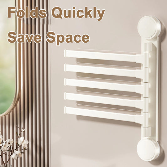 Rotatable Aluminum Towel Rack Suction Cup Wall-Mounted Towel Holder