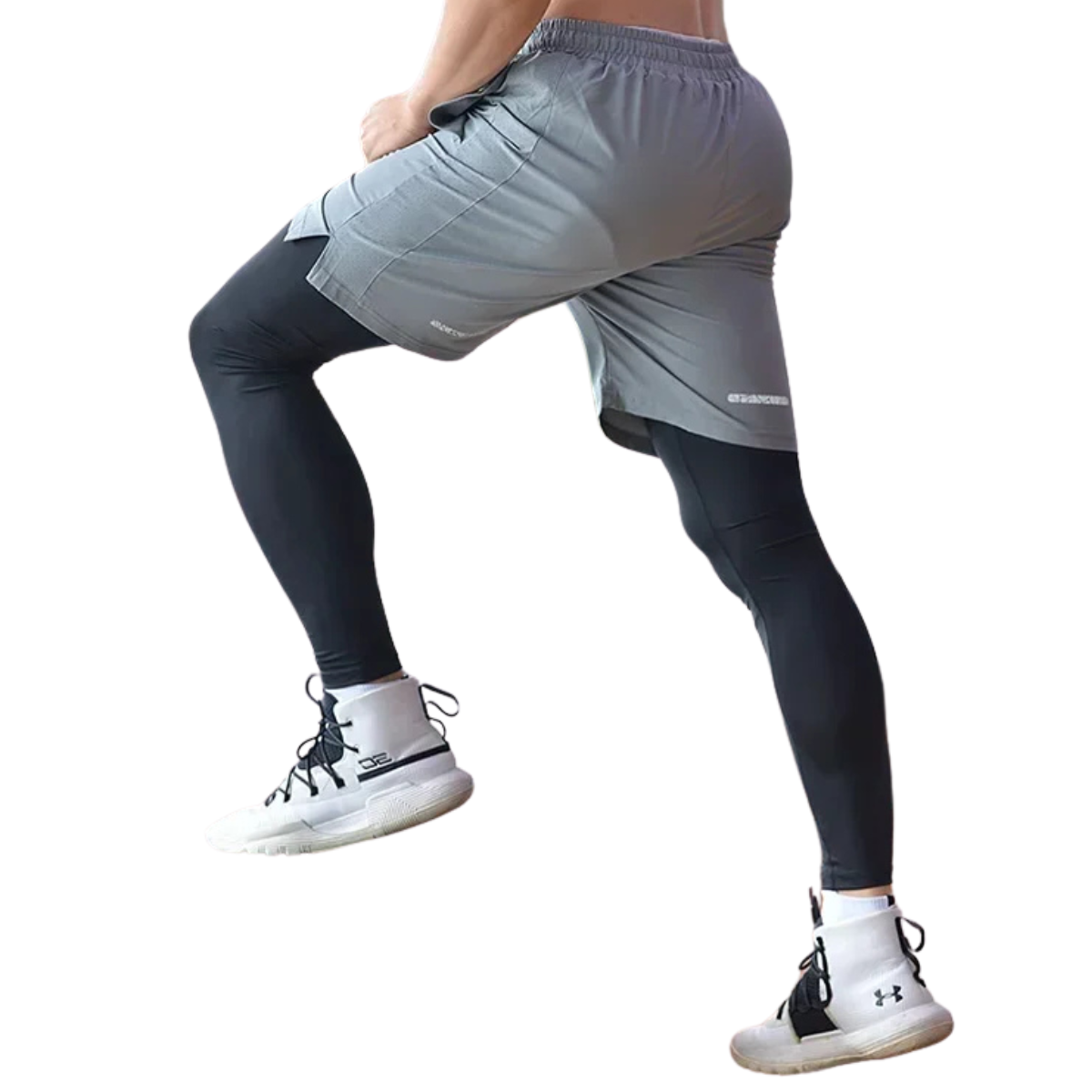 Men's 2-in-1 Running Pants – Gym Workout Training Athletic Pants
