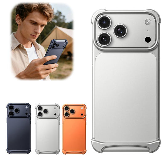 Metal Phone Case for iPhone 17 Series – Transparent Anti-Drop Cover