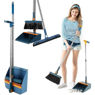 Folding Broom Dustpan Set – Handheld Sweeping Set for Indoor Cleaning
