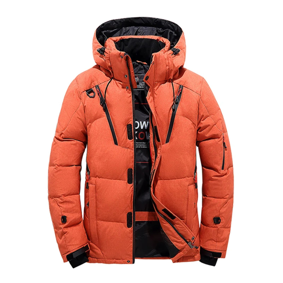 Men’s Down Jacket – Hooded White Duck Warm Winter Coat