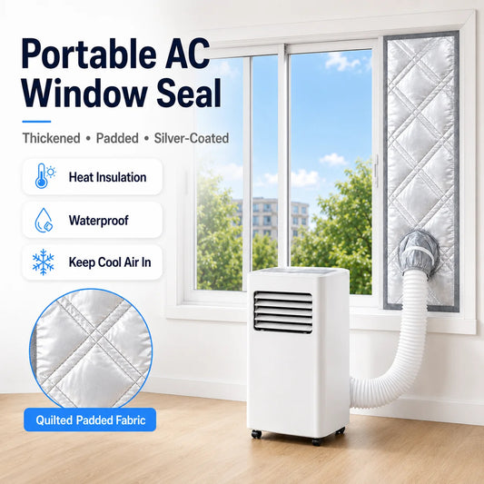 Portable AC Window Seal Kit Insulated Exhaust Hose Cover for Sliding Windows
