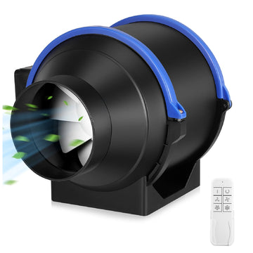 4-Speed Inline Duct Fan Low Noise Exhaust Ventilator for Bathroom & Toilet