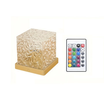 16-Color Water Ripple Projector Lamp Rotating LED Night Light with Remote