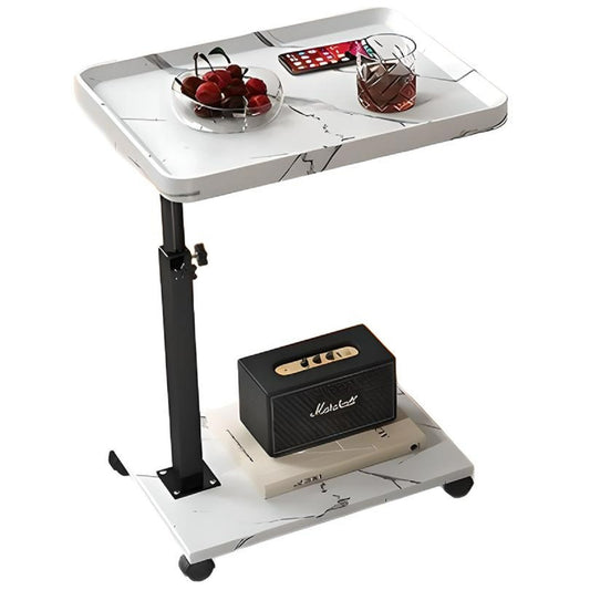 Adjustable Overbed Rolling Table – 360° Rotatable Laptop & Food Tray Desk