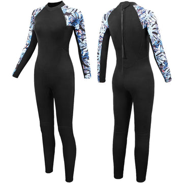 Women's 3mm Neoprene Wetsuit Full Body Thermal Diving & Surfing Suit
