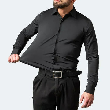 Men’s Non-Iron Stretch Shirt – Long Sleeve Smart Casual Top