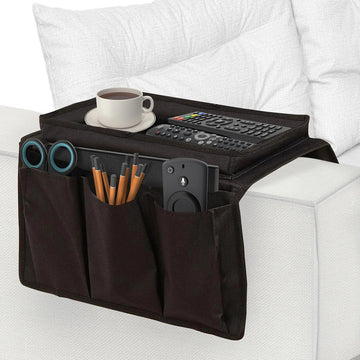 Sofa Armrest Organizer TV Remote Holder & Couch Storage Caddy