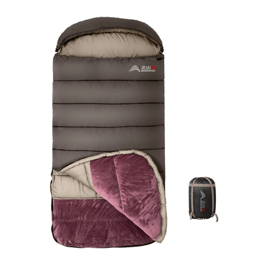 XL Winter Camping Sleeping Bag – Lightweight Long Adult Hiking and Fishing Bag
