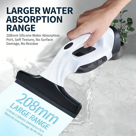 3-in-1 Window Cleaning Tool Kit Glass Wiper with Scraper & Strong Suction
