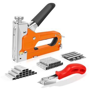3-in-1 Heavy Duty Staple Gun with 3000 Staples Upholstery & Woodworking Tool