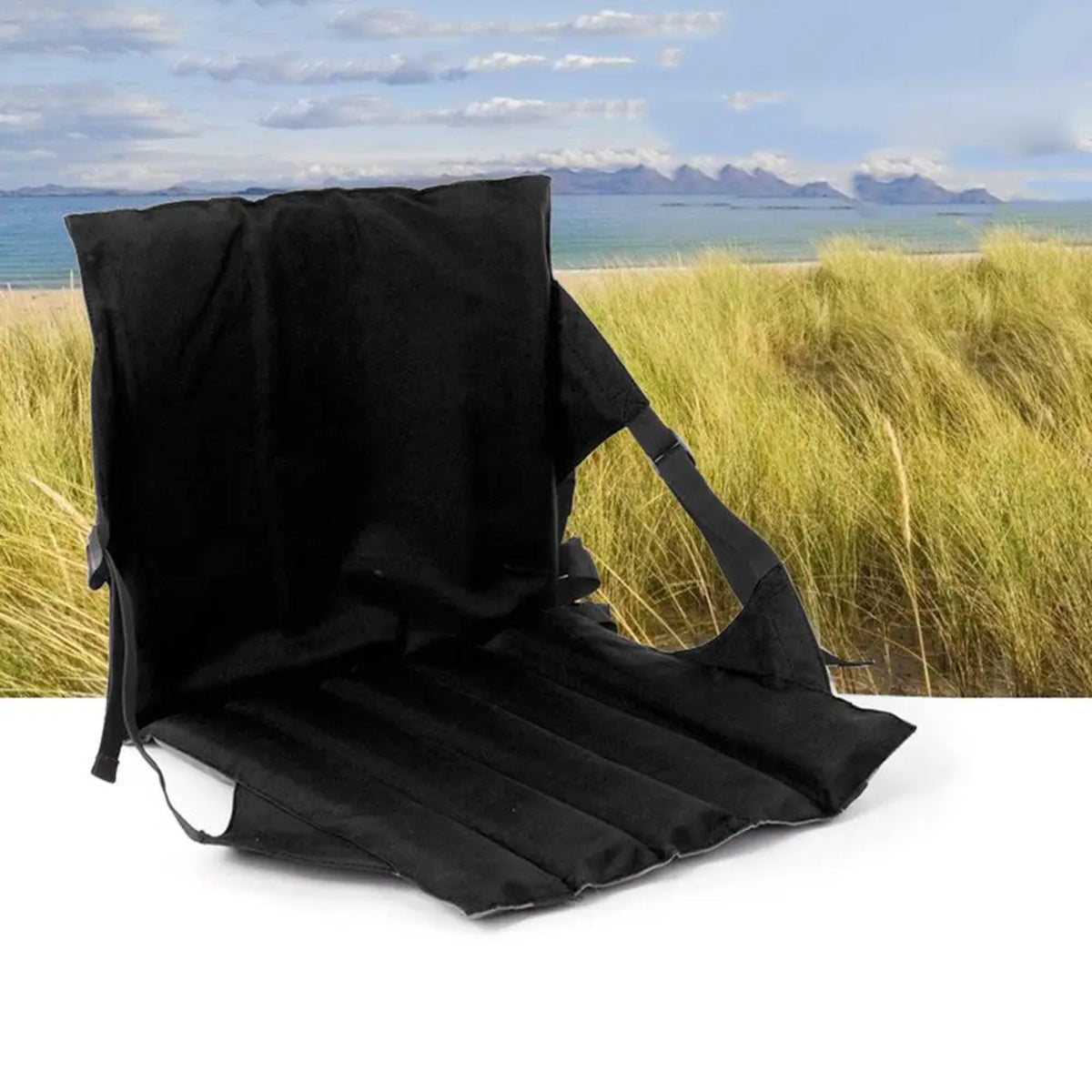 Folding Padded Stadium Seat – Portable Backrest Cushion for Bleachers & Beach