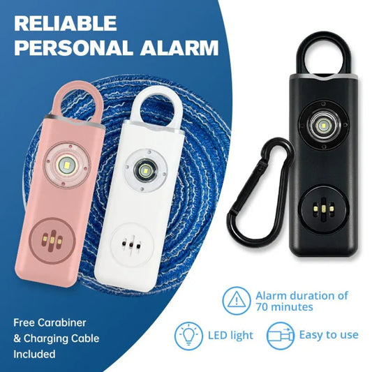 Personal Safety Alarm for Women – Siren with Strobe Light & Keychain