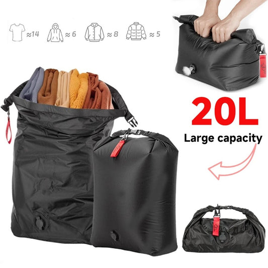 Vacuum Compression Storage Bag – Portable Waterproof Travel Clothes Organizer
