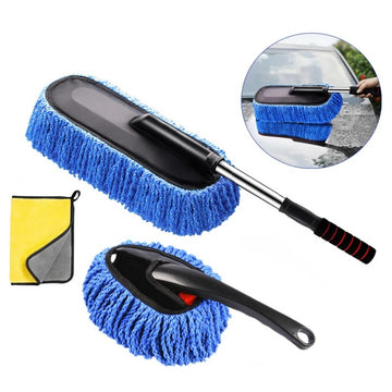 Microfiber Car Wash Mop with Extendable Handle Soft Cleaning & Dusting Brush
