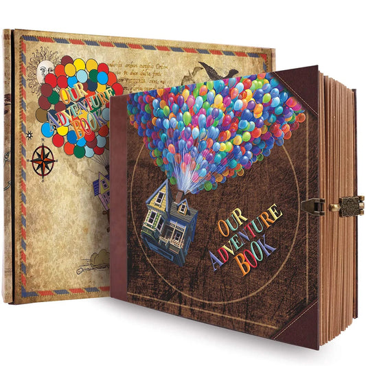 146-Page Adventure Scrapbook Album DIY Handmade Photo Memory Travel Journal