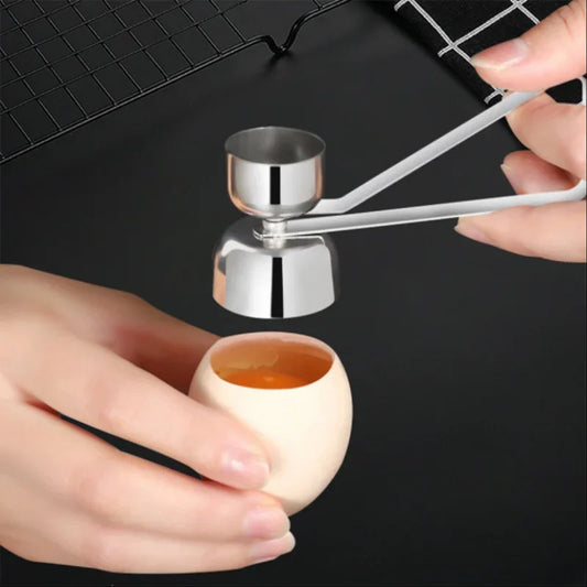 Stainless Steel Eggshell Cutter – Double-Head Egg Topper Tool