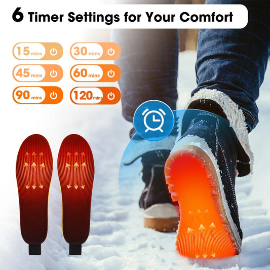 APP-Controlled Heated Insoles – Electric Warming Pads with Adjustable Temperature