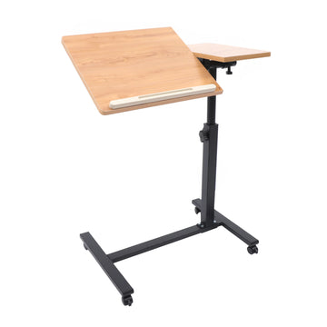 Adjustable Laptop Desk – 360° Rotating Mobile Table with Rolling Stand