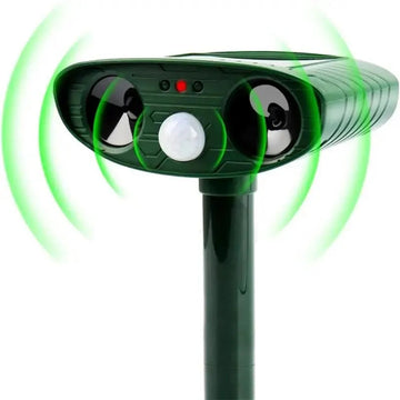 Solar Ultrasonic Animal Repellent – Waterproof Garden Deterrent for Cats & Dogs