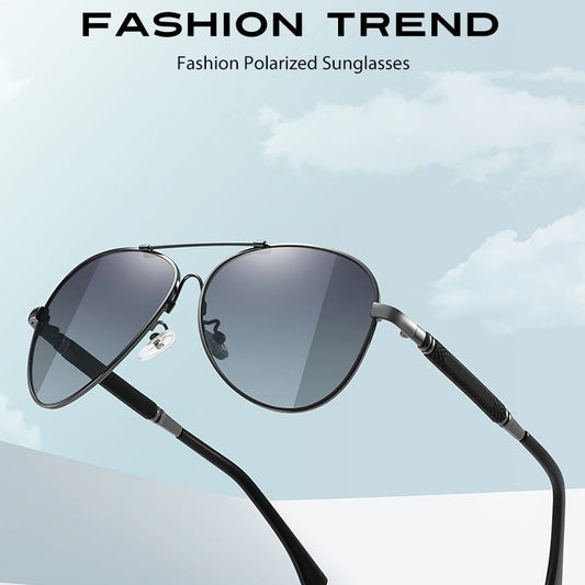Titanium Alloy Polarized Photochromic Sunglasses for Men & Women