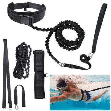 Stationary Swim Trainer Belt Resistance Harness for Pool Swimming & Exercise