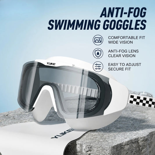 Anti-Fog Swimming Goggles HD Waterproof Swim Glasses with Wide View