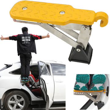 Foldable Car Door Step Universal Roof Access Foot Pedal for SUV & Car Roof Rack