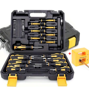 43-Piece Magnetic Screwdriver Set Heavy-Duty Chrome Vanadium Steel Tool Kit