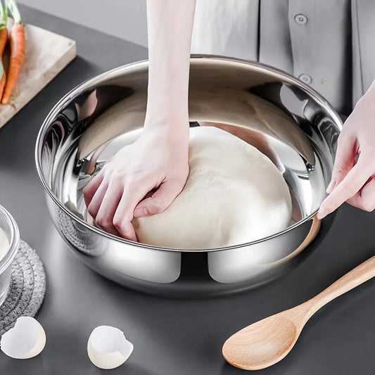 Stainless Steel Mixing Bowl – Large Capacity Kitchen Bowl for Dough & Salad