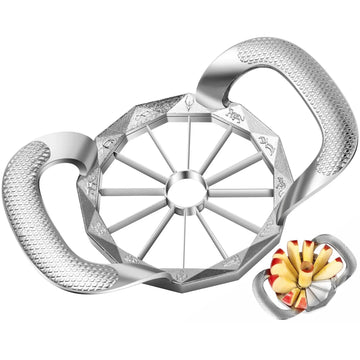 12-Blade Apple Slicer Corer – Stainless Steel Ultra-Sharp Fruit Cutter