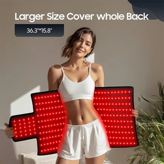 325 LED Red & Infrared Light Therapy Pad 660nm & 850nm for Back Waist & Shoulders