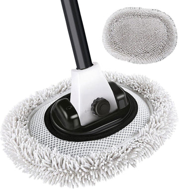 Telescopic Car Wash Brush Soft Chenille Mop with Extendable Handle for Car & Window Cleaning