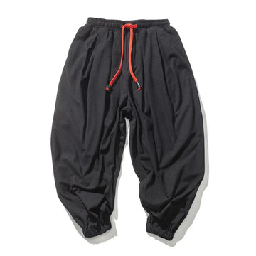 Cotton Linen Wide-Leg Pants Lightweight Breathable Elastic Waist Casual Trousers