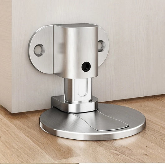 Automatic Door Stopper No-Drill Floor Door Stop Windproof Holder