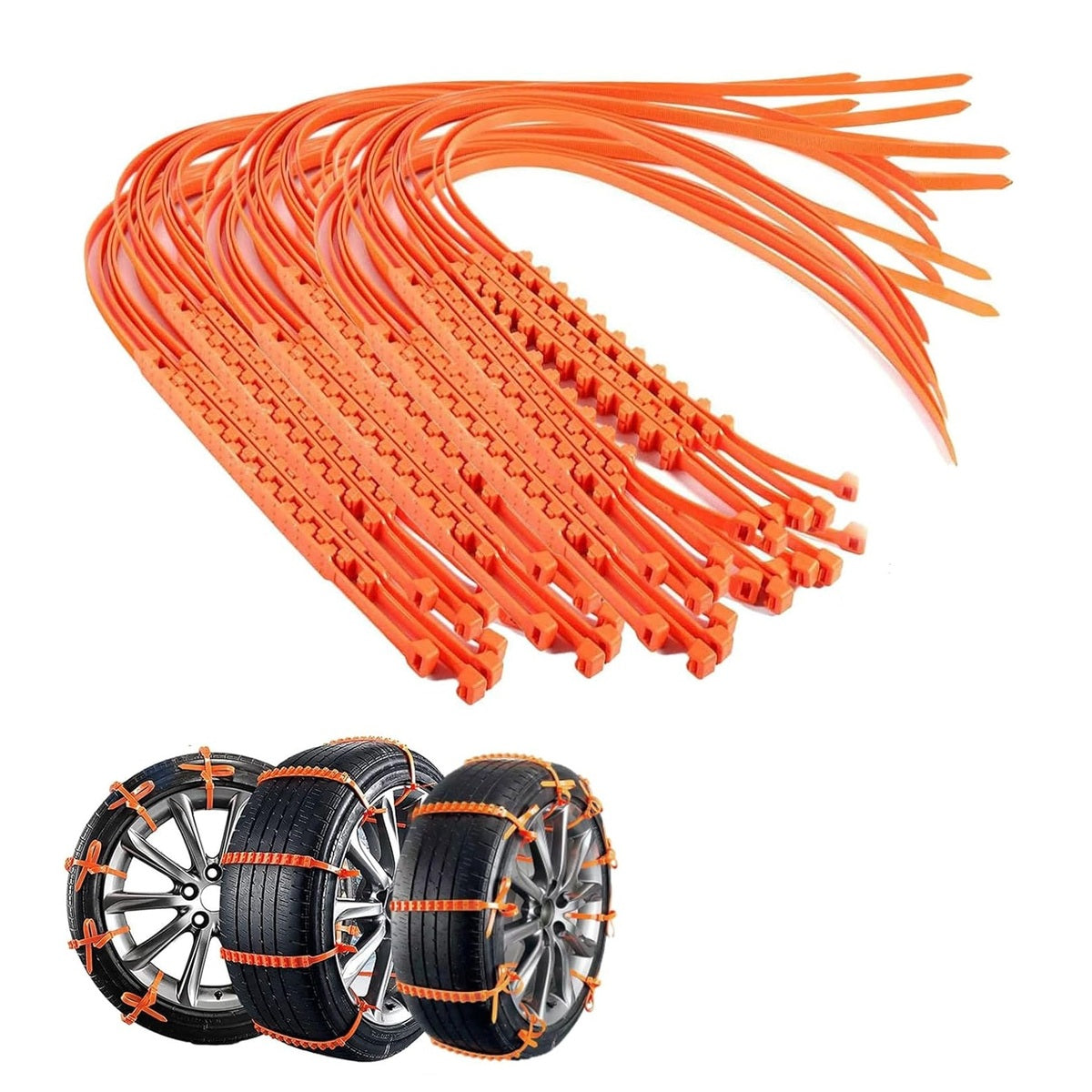 20Pcs Snow Chains – Universal Anti-Slip Tire Traction Belts for Winter