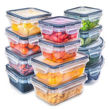12-Piece Refrigerator Storage Box Set – Transparent Food Containers with Lids