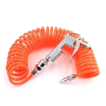 High-Pressure Air Cleaning Gun with Retractable Compressor Hose