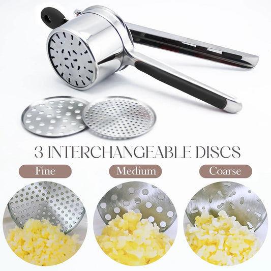 Heavy Duty Stainless Steel Potato Masher and Ricer Kitchen Tool