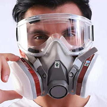 7-in-1/16-in-1 Half Face Respirator Mask with Replaceable Filters for Painting & Spraying