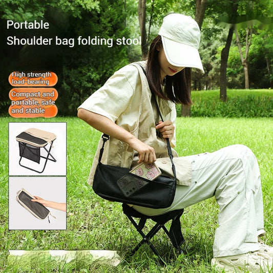 Foldable Backpack Stool Portable Lightweight Outdoor Chair with Carry Bag