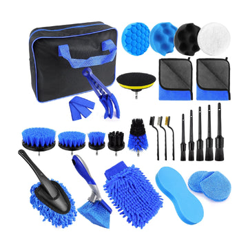 Car Detailing Brush Kit Professional Cleaning Set for Interior Exterior & Wheels