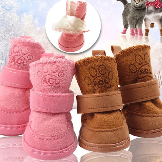 Dog Winter Shoes – Warm Anti-Slip Snow Boots for Small and Medium Pets