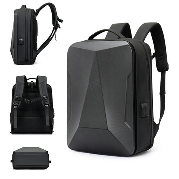 Men’s Expandable Computer Backpack Large Capacity Business & Travel Hard Shell Bag