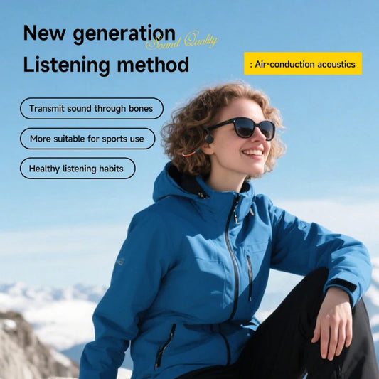 Bluetooth 5.4 Bone Conduction Headphones Waterproof Wireless Sports Headset with Mic