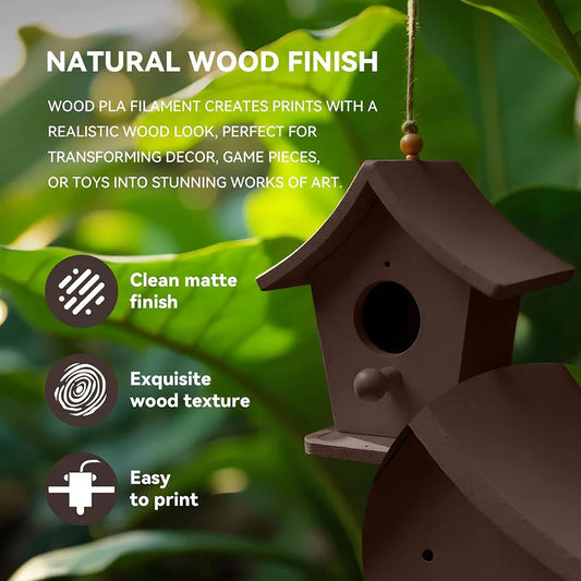 PLA Wood Filament – 1.75 mm Wood Fibres for FDM 3D Printers