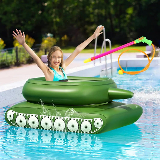 PVC Inflatable Water Spray Tank Toy Kids Pool Water Blaster Float