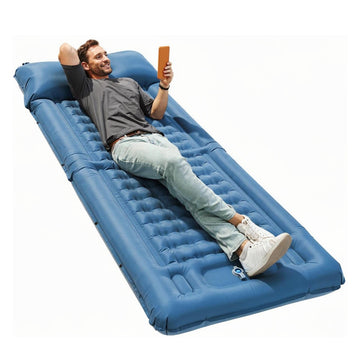 Self-Inflating Camping Mattress – Ultralight Air Mat with Built-In Pump