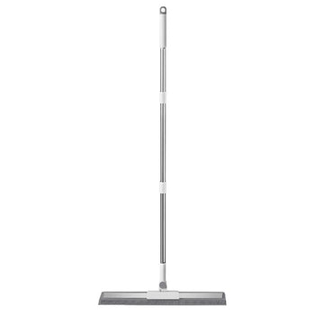 Silicone Floor Squeegee Broom with Scrubber for Bathroom Glass & Household Cleaning